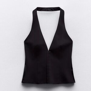 Zara Black Halter Corset top